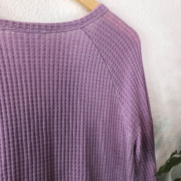 PLUS Time And Tru Purple Waffle Top - Picture 6 of 7